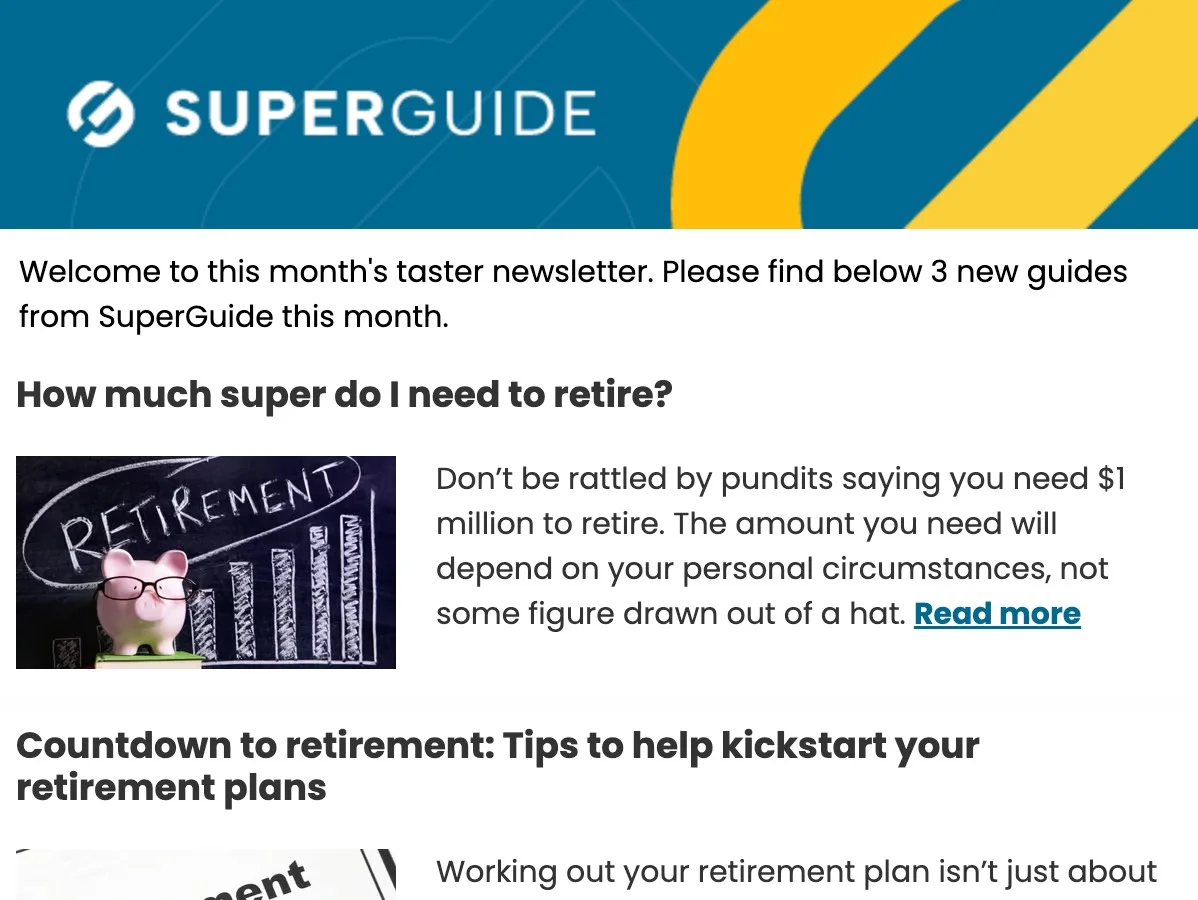 SuperGuide newsletter