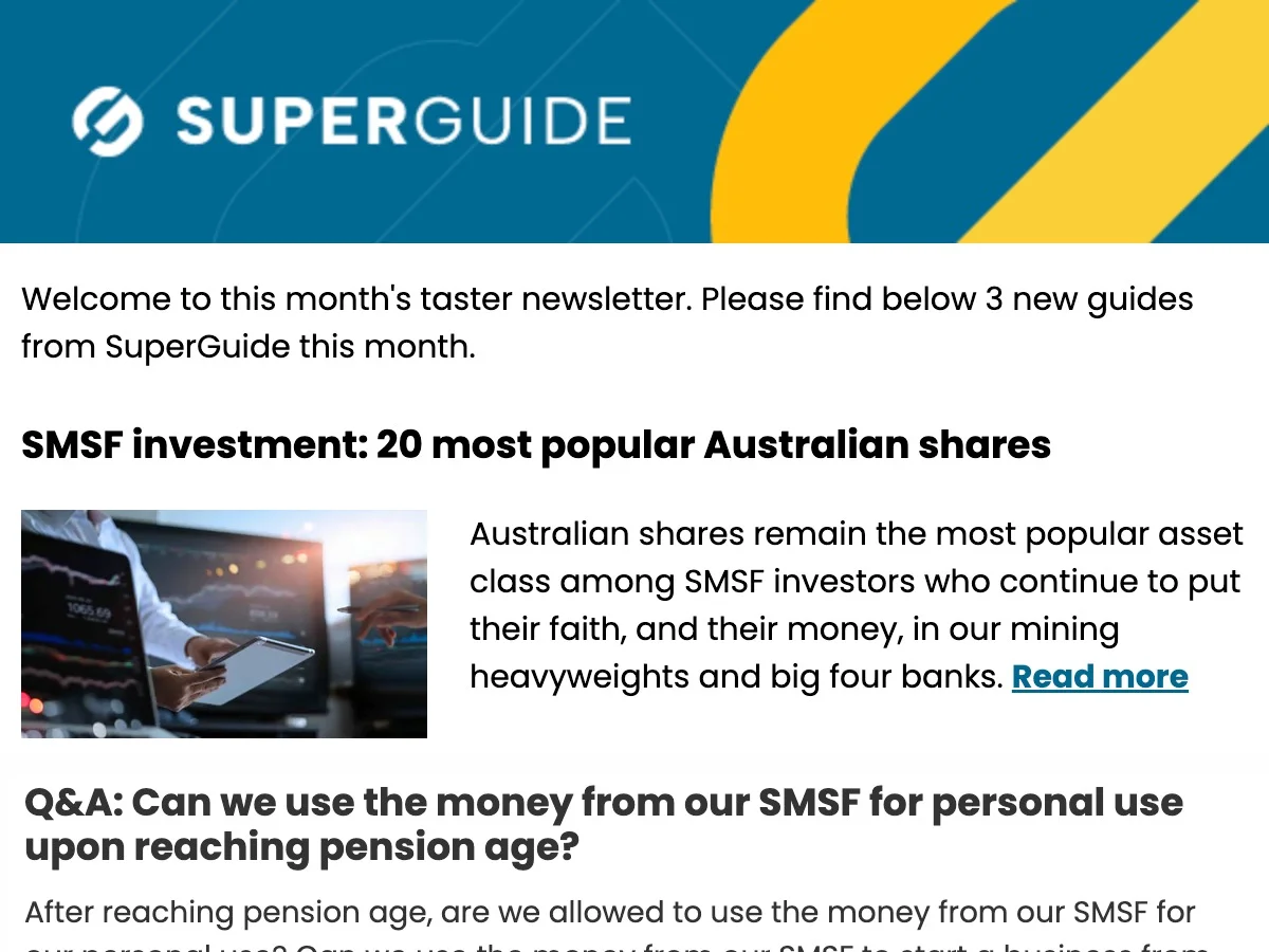 SuperGuide newsletter